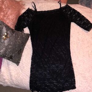 Black Lace Mini Dress